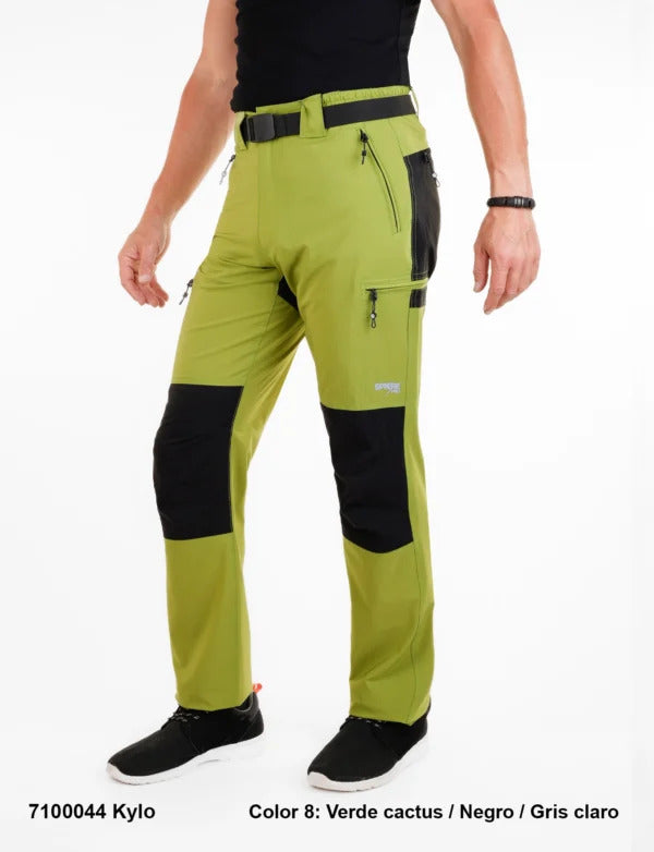 Pantaloni Drumeție și Trekking Sphere Pro Kylo, Verde Cactus/Negru – Elastici