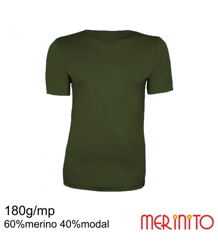 Tricou Bărbătesc Merinito 180g – Merino & Modal (olive)