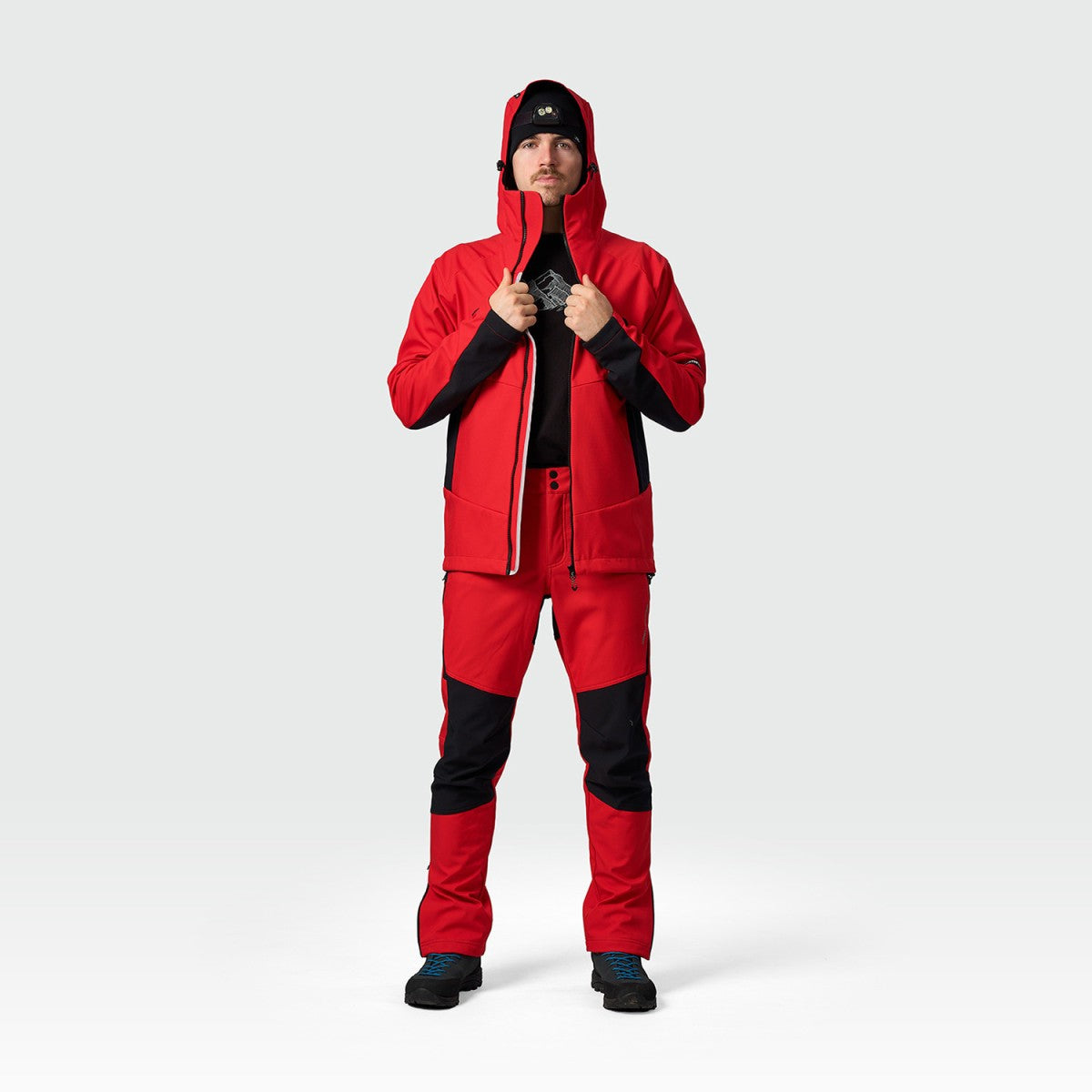 Jachetă Bărbați Softshell Northfinder Amdeu BU-5440OR Roșu/negru