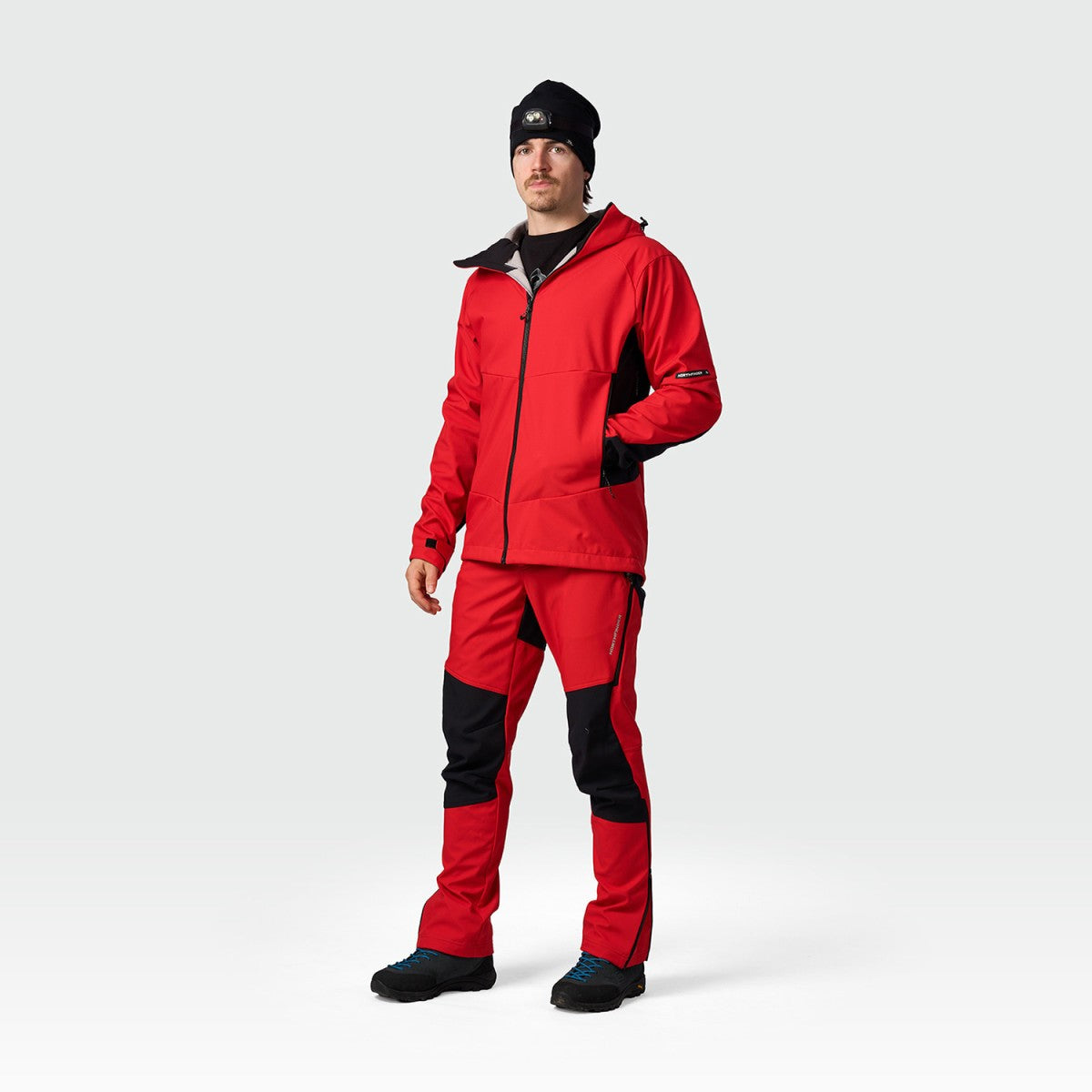 Jachetă Bărbați Softshell Northfinder Amdeu BU-5440OR Roșu/negru
