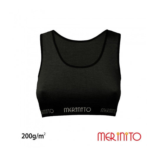 Bustiera Merinito 200g 100% lana merinos black