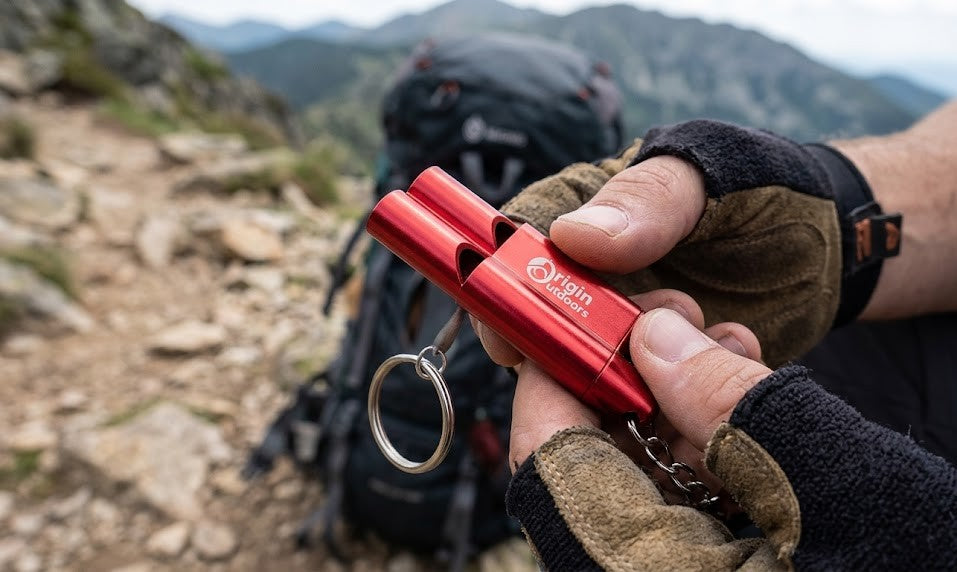Origin Outdoors fluier de urgenta Double Pipe