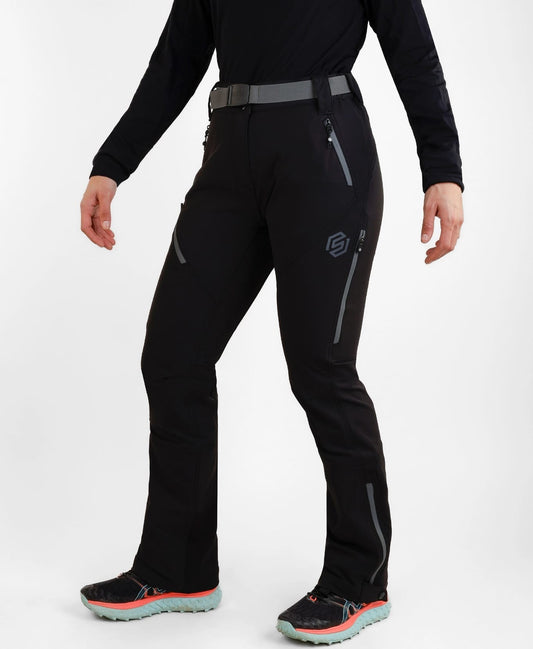 Pantaloni softshell de drumeție pentru femei Northfinder Lora NO-4956OR, Negru