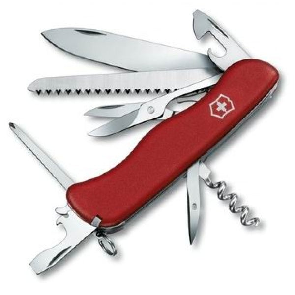Briceag Elvețian Victorinox Outrider Roșu 0.8513 – 14 Funcții, Lamă Mare cu Blocare