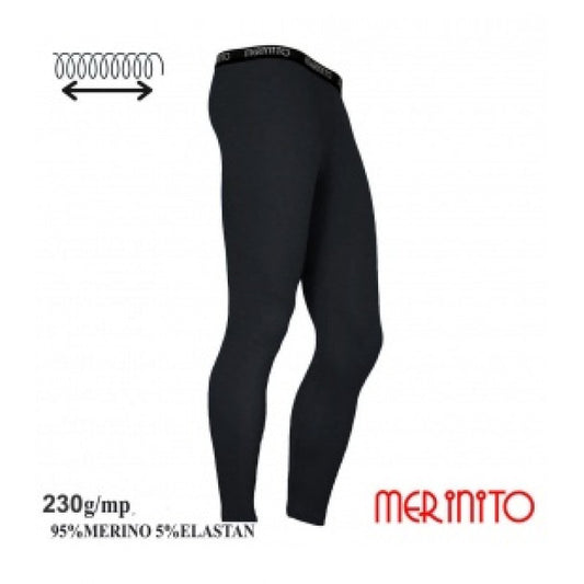 Pantaloni Merinito 230g 95% lana merinos 5% elastan black