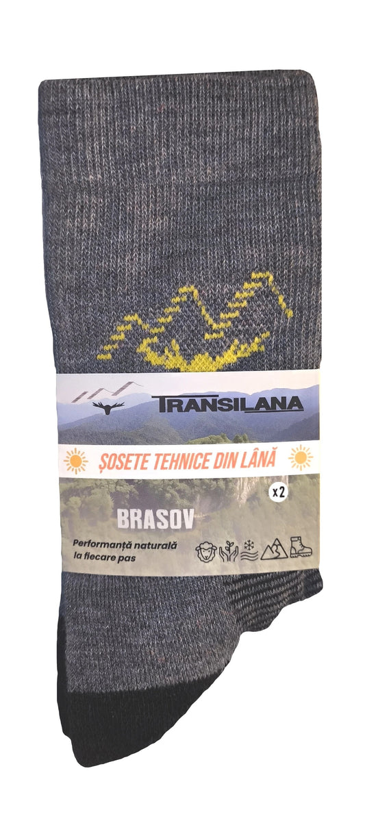 Set 2 Perechi Șosete Tehnice de Drumeție SOK-TRS-001 (Măsura 34-36)