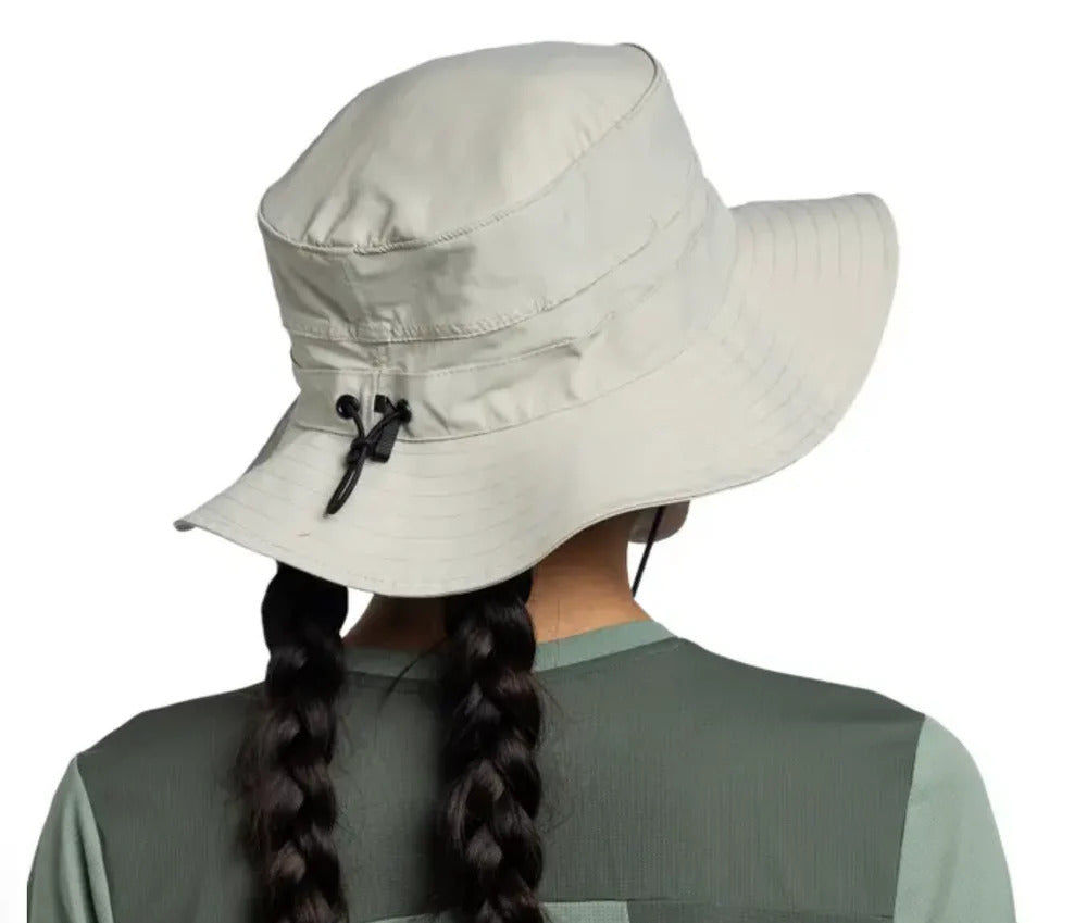 Pălărie de Soare pentru Drumeții BUFF Explore Booney Hat, Protecție UPF 50, Gri Deschis (Solid Light Grey)