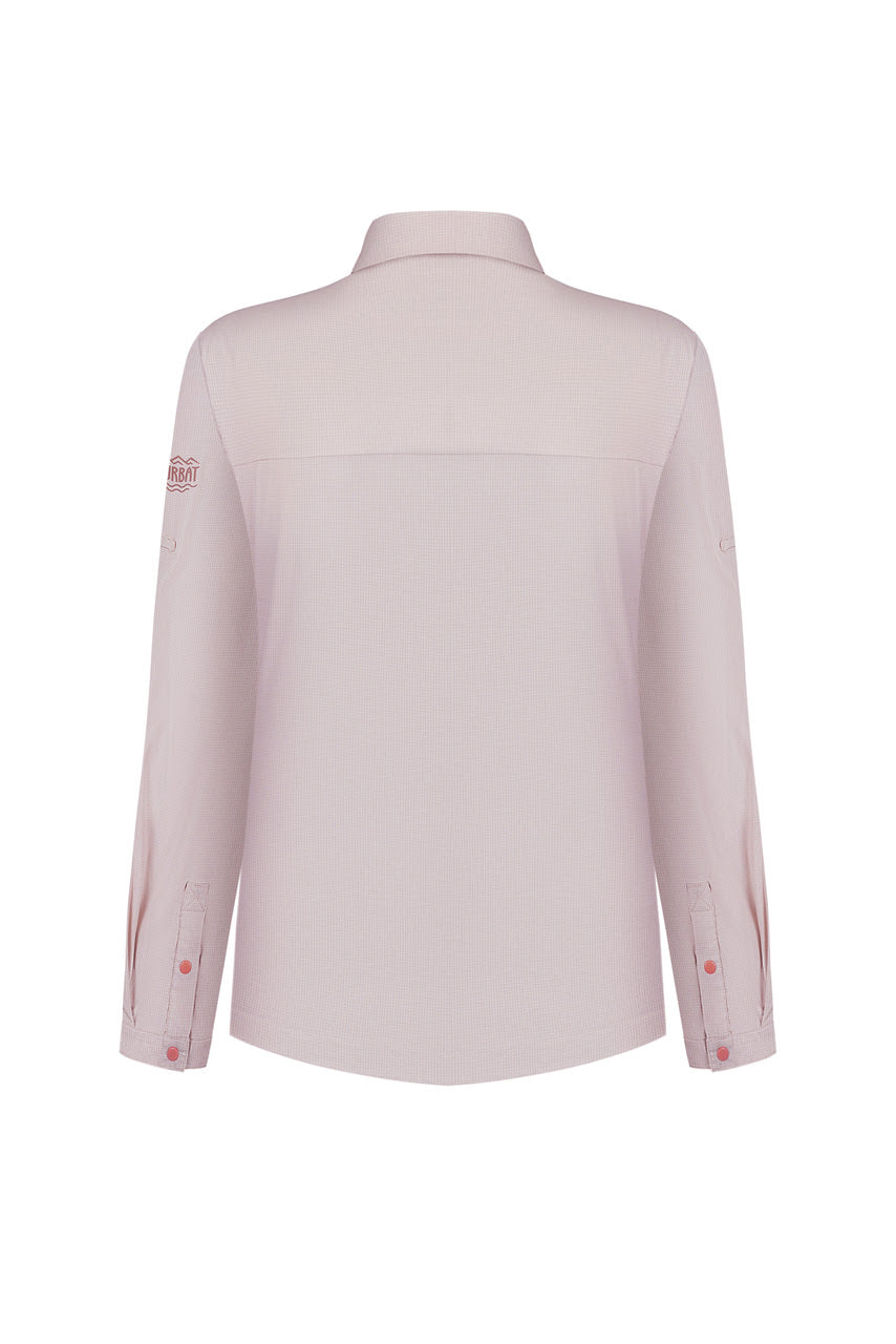 Cămașă Tehnică Damă Turbat Maya 2 LS – Protecție UV și Uscare Rapidă, Rose Smoke