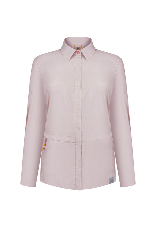 Cămașă Tehnică Damă Turbat Maya 2 LS – Protecție UV și Uscare Rapidă, Rose Smoke