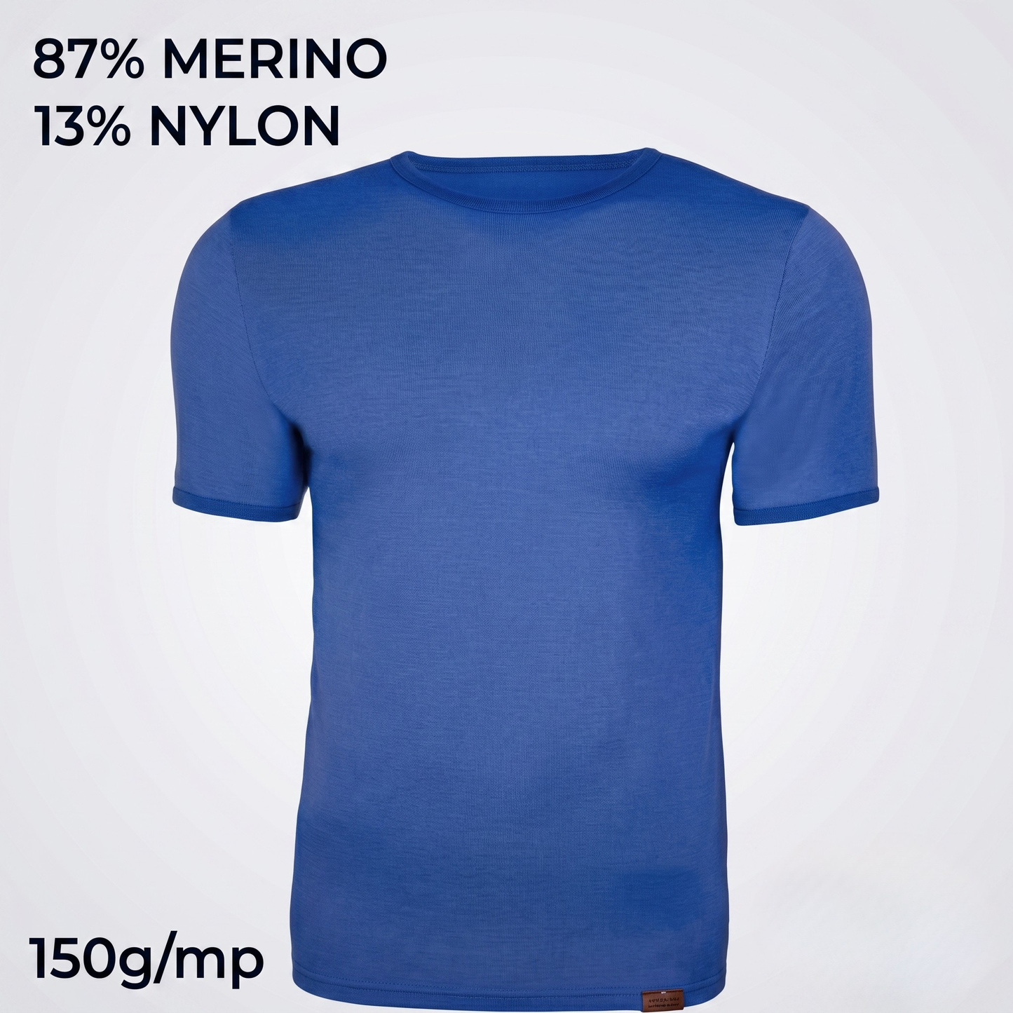 Tricou Merinito 150g 87% lana merinos 13% nylon blue