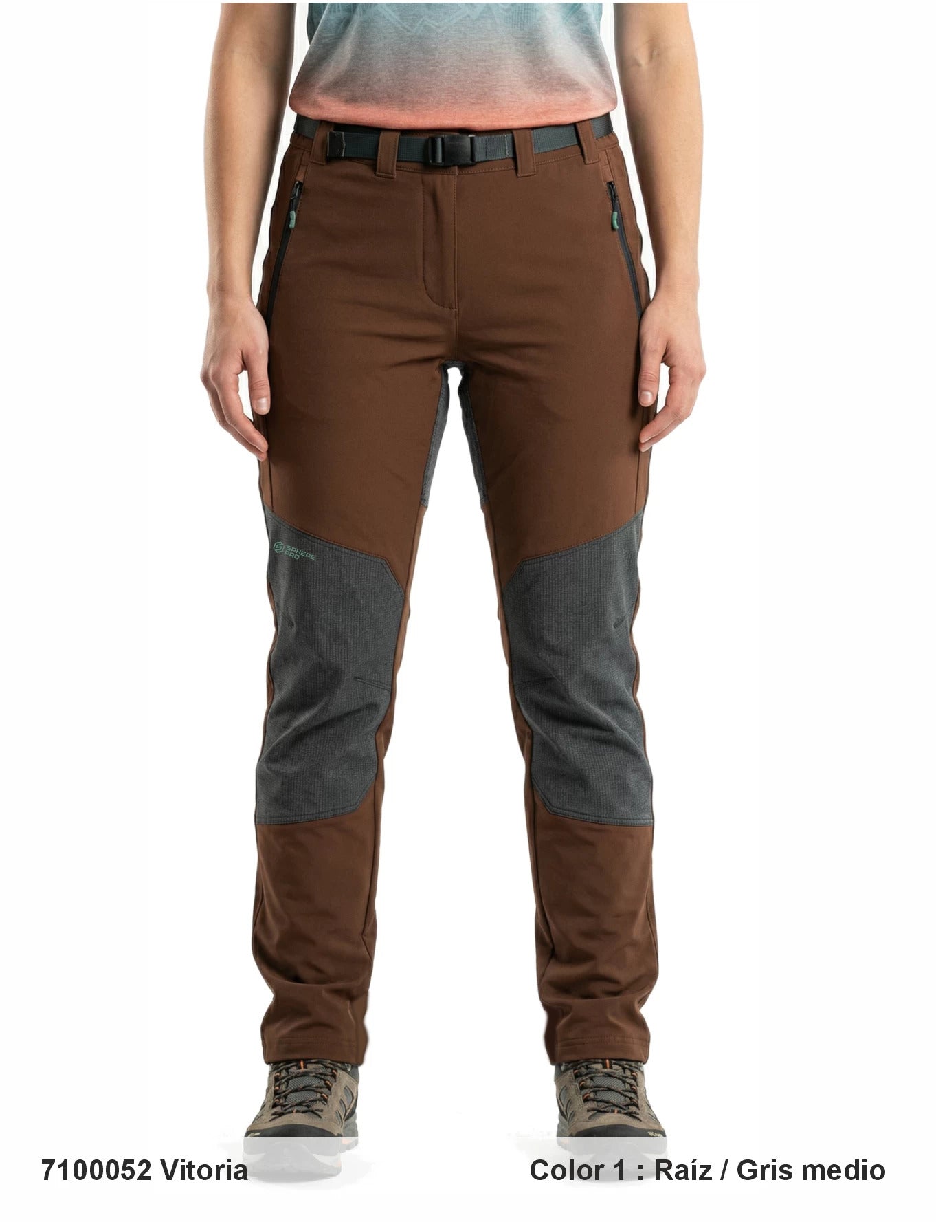 Pantaloni Drumeție și Trekking Sphere Pro Vitoria, Gri Pământiu (Raiz-Gris) – Elastici și Rezistenți