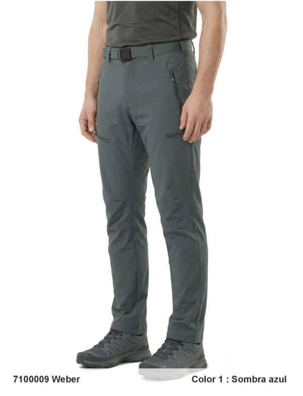 Pantaloni Drumeție și Trekking Sphere Pro Weber, Gri Închis/Albastru (Sombra Az) – Ușori și Elastici