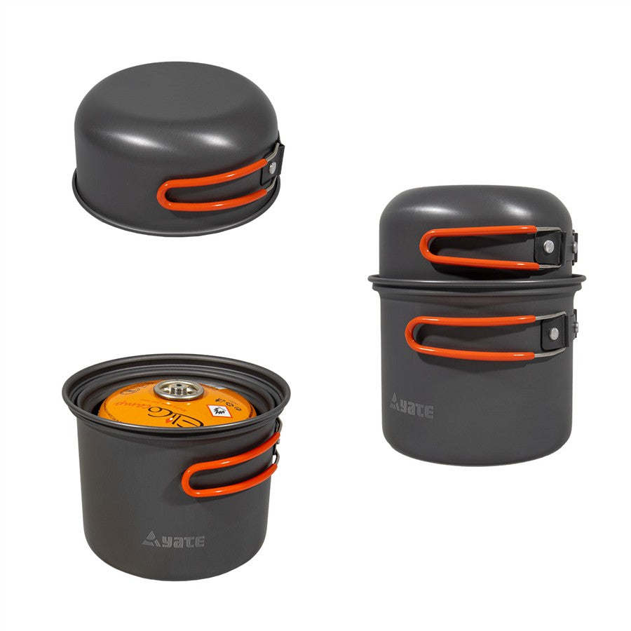 Set Vase Camping Yate Summit 2 – Aluminiu Anodizat Ultra-Ușor pentru 2 Persoane