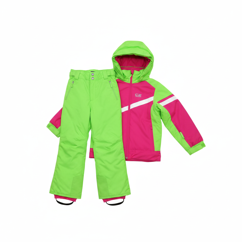 Costum schi copii fundal alb