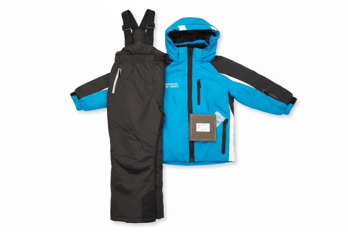 Costum ski copii fundal alb