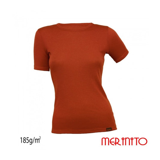 Tricou dama Merinito 185 100% lana merinos molten lava