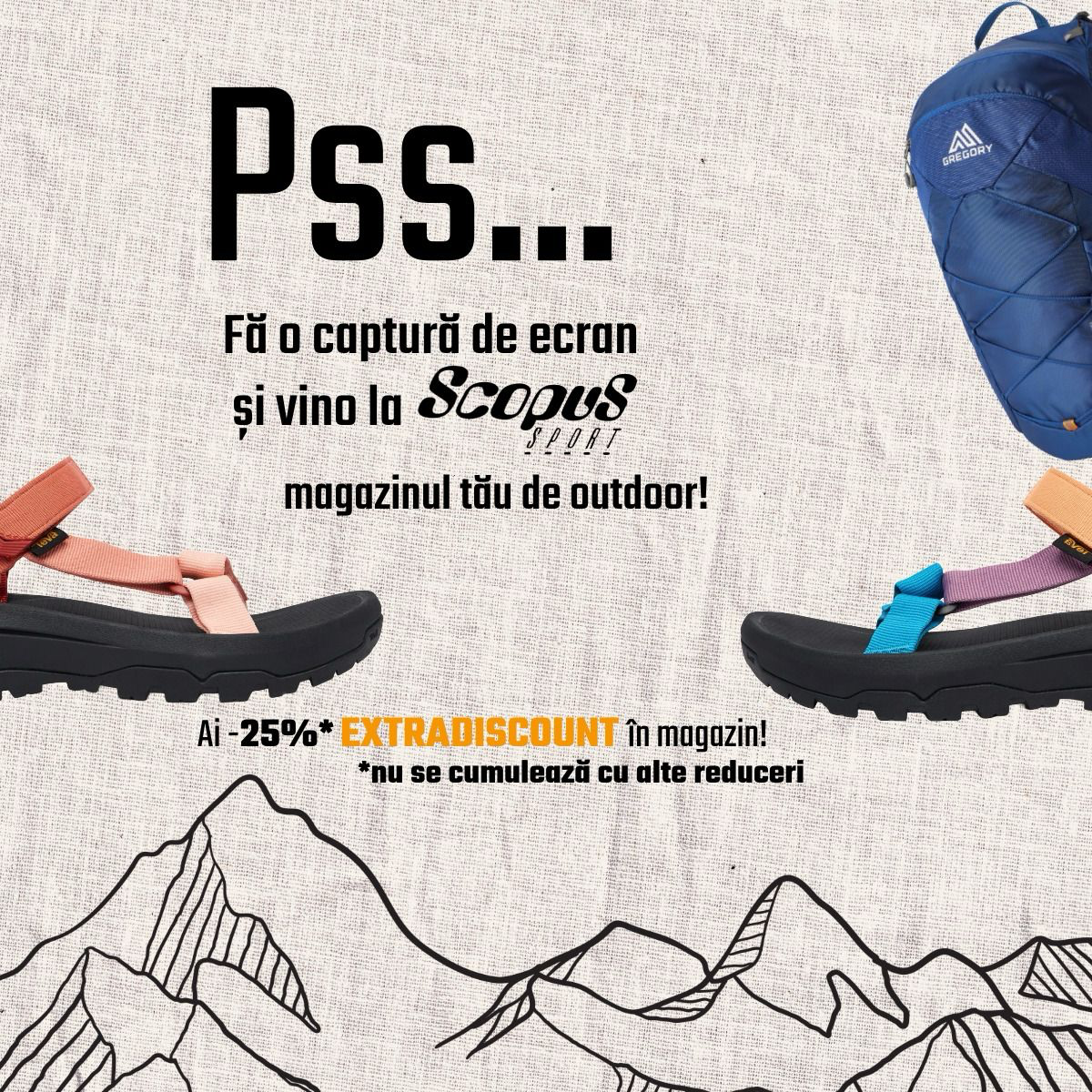 Banner Scopus Sport — 25% extra reducere în magazin