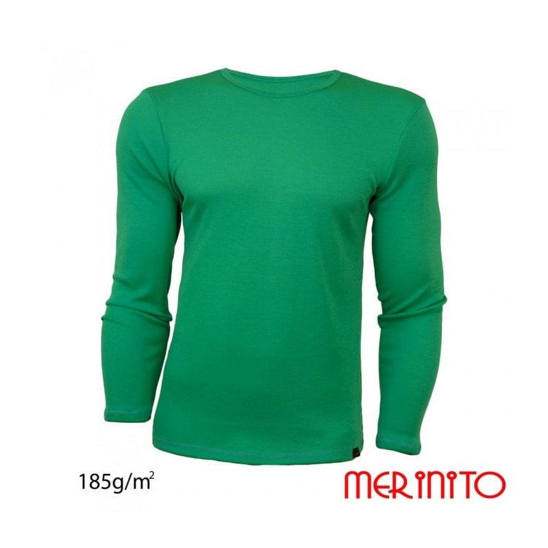 Bluza barbati Merinito 185g 100% lana merinos green