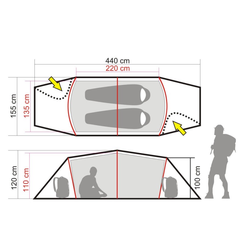 Cort Zajo Lapland 2 pers