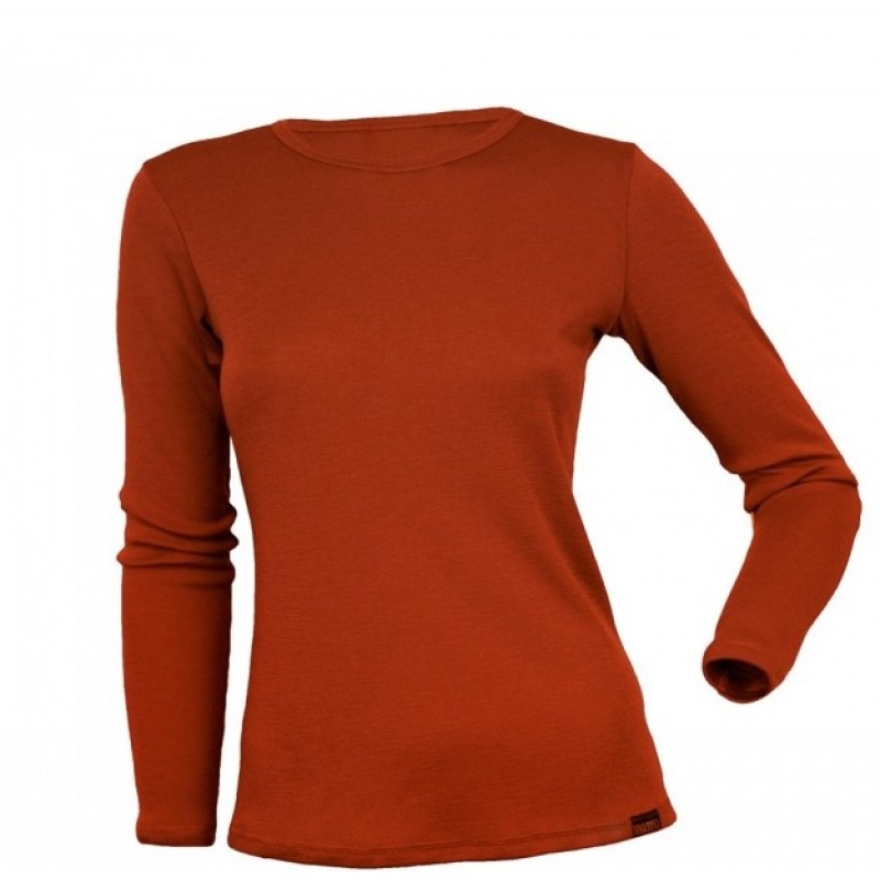 Bluza dama Merinito 185g 100% lana merinos Molten Lava