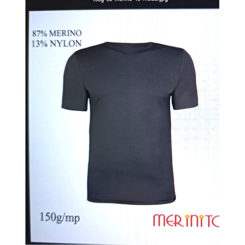 Tricou Merinito 150g 87% lana merinos 13% nylon gray