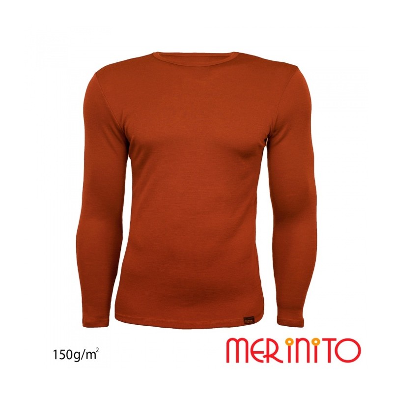 Bluza Merinito 150g 100% lana merinos orange rust