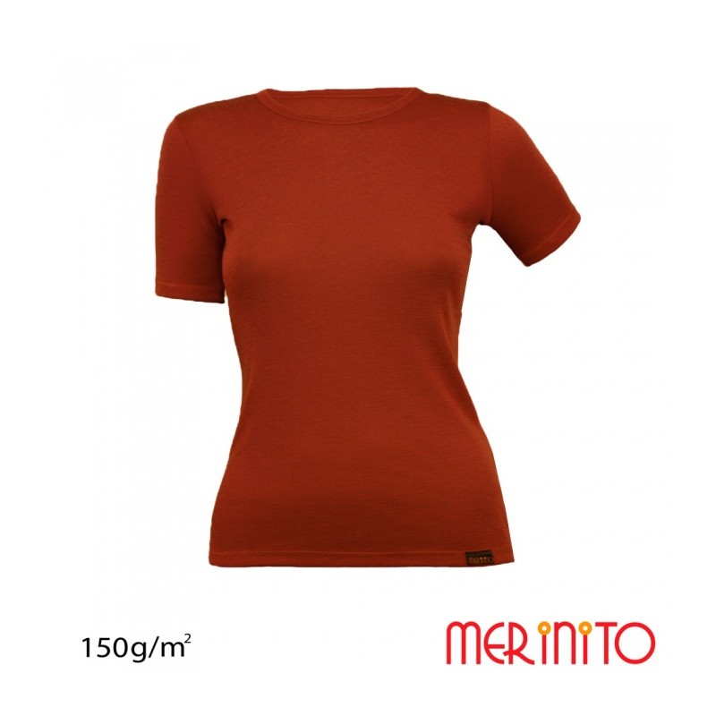 Tricou dama Merinito 150g 100% lana merinos orange