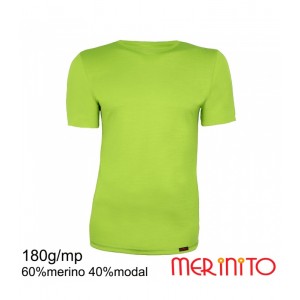 Tricou barbatesc Merinito 180g 60% merino 40% moda...