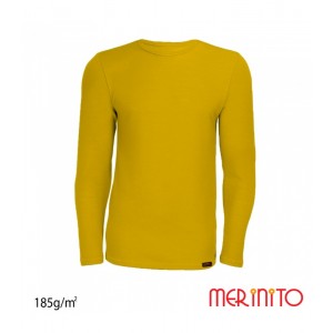 Bluza barbati Merinito 185g 100% lana merinos citr...