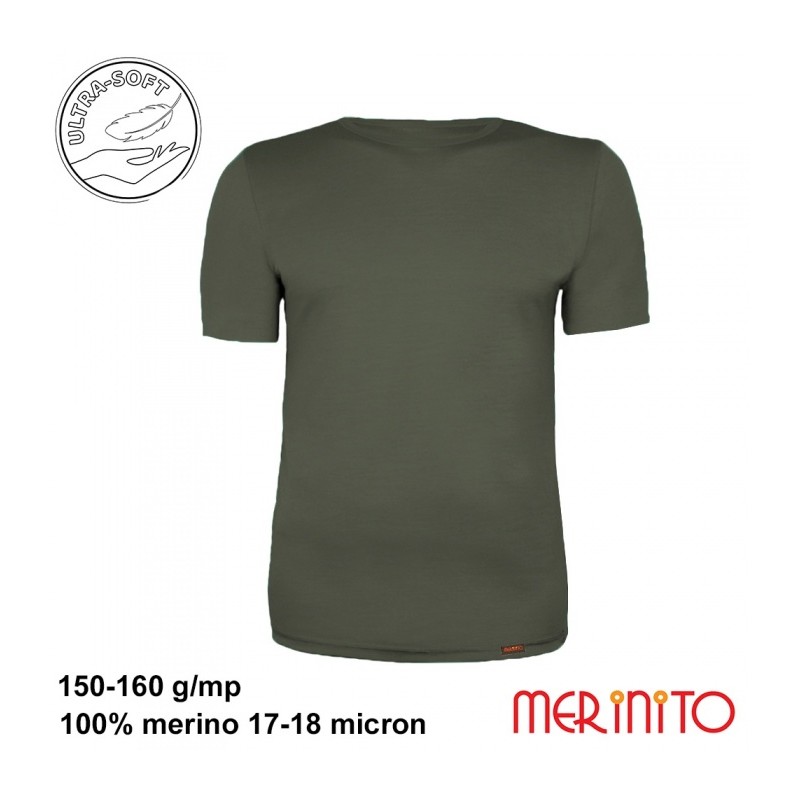 Tricou barbatesc Merinito 150-160g 100% merino
