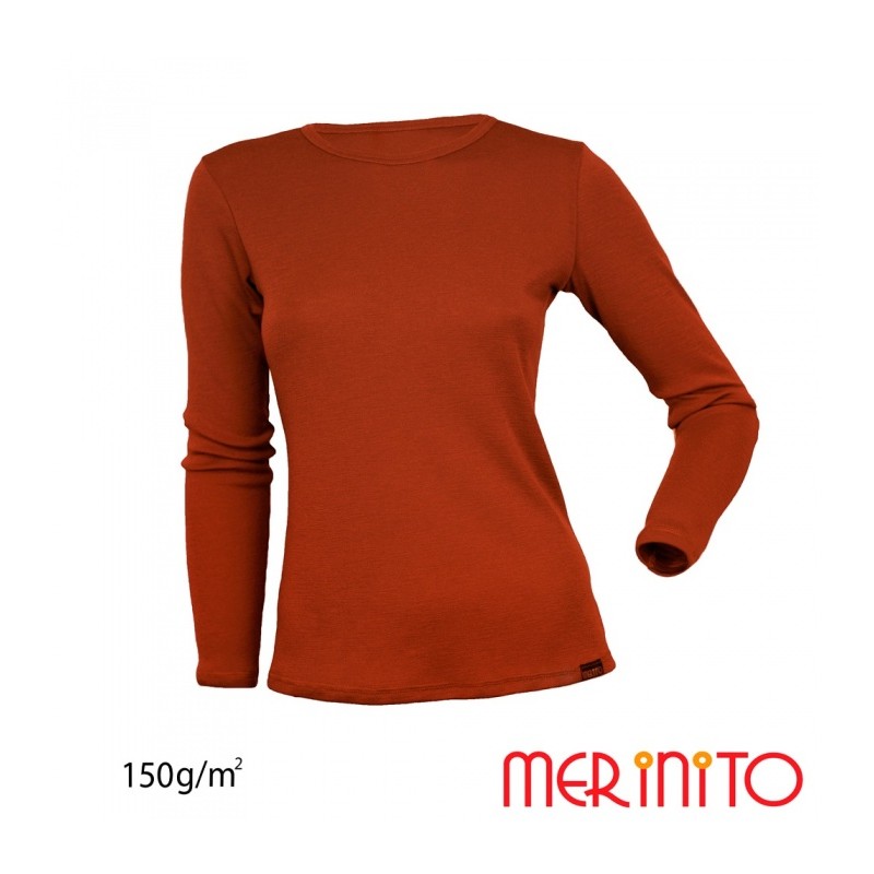 Bluza dama Merinito 150g 100% lana merinos orange