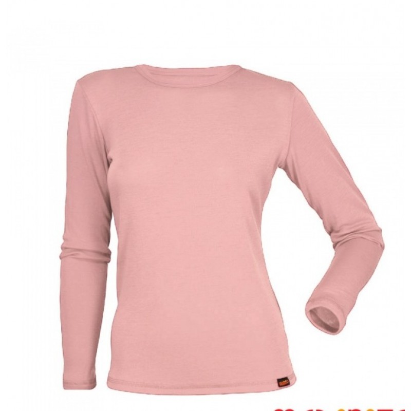 Bluza dama Merinito Rib Pointelle 100% lana merinos pink